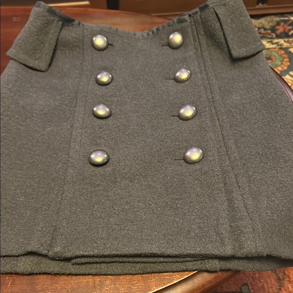 Vivienne Tam Gray Double-Breasted lined Pencil Skirt size 2